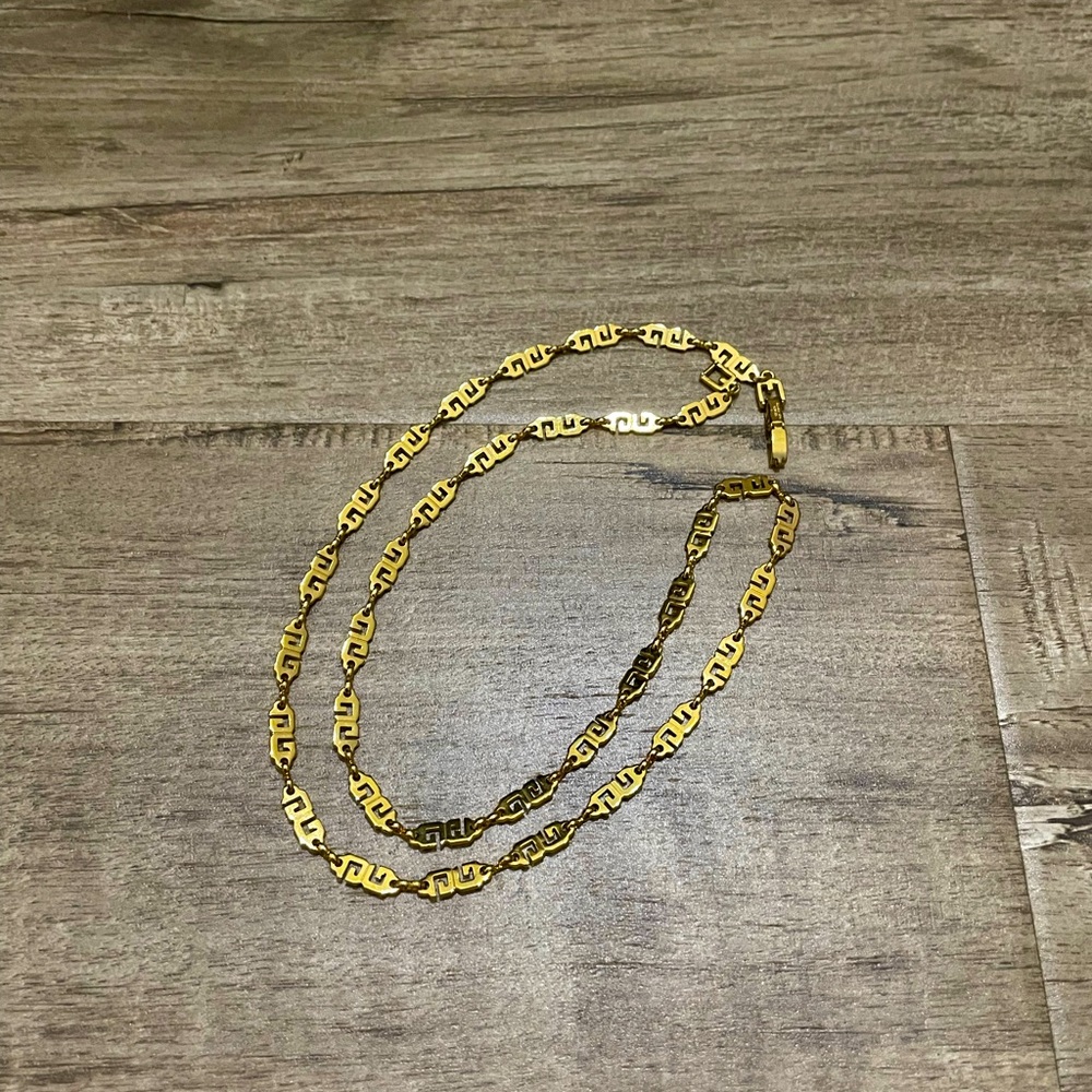 Vintage Givenchy GG Necklace Bracelet Belt